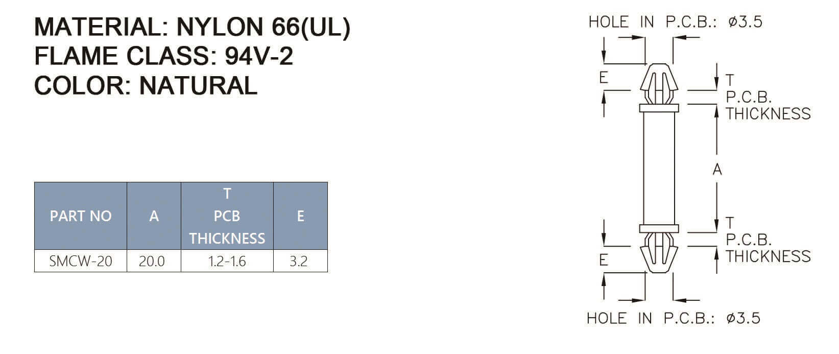 PCB Standoff SLMA-27